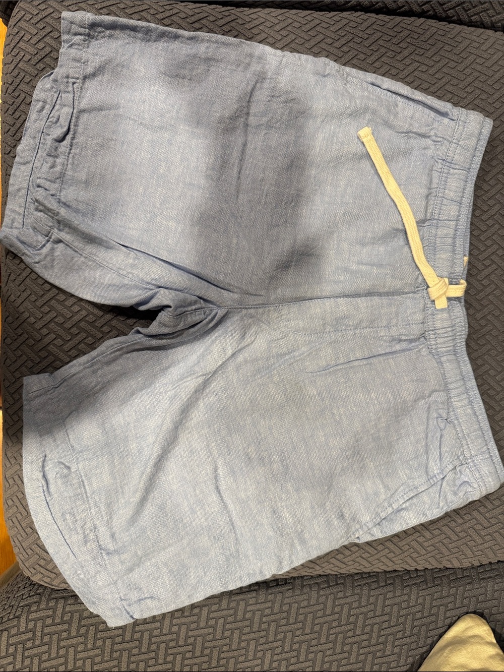 Banana Republic Light Blue Drawstring Linen-Blend Men's Shorts